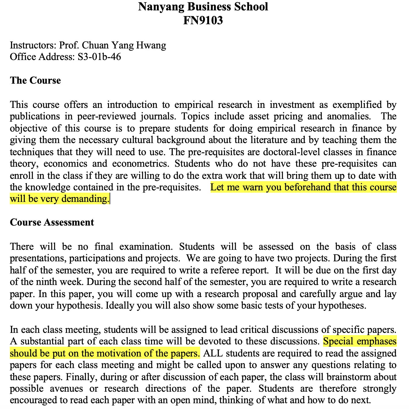 course intro
