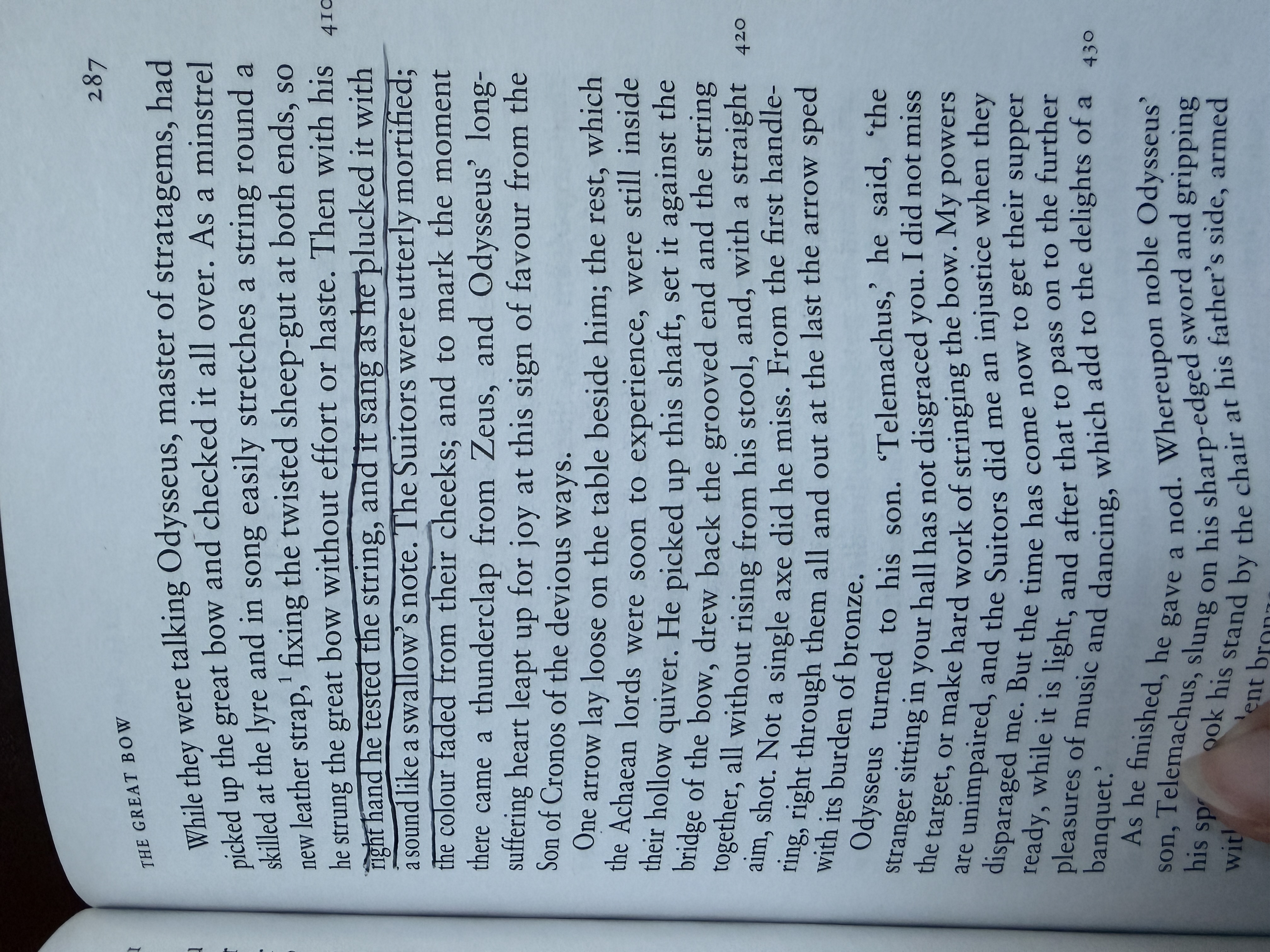Odysseus' great bow